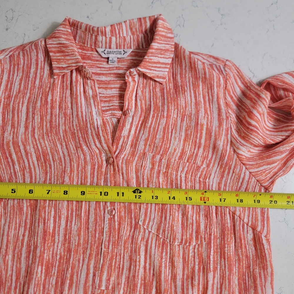 Nanette Lepore Tangerine Orange Coastal Chic tunic Top Size Small - Picture 10 of 12